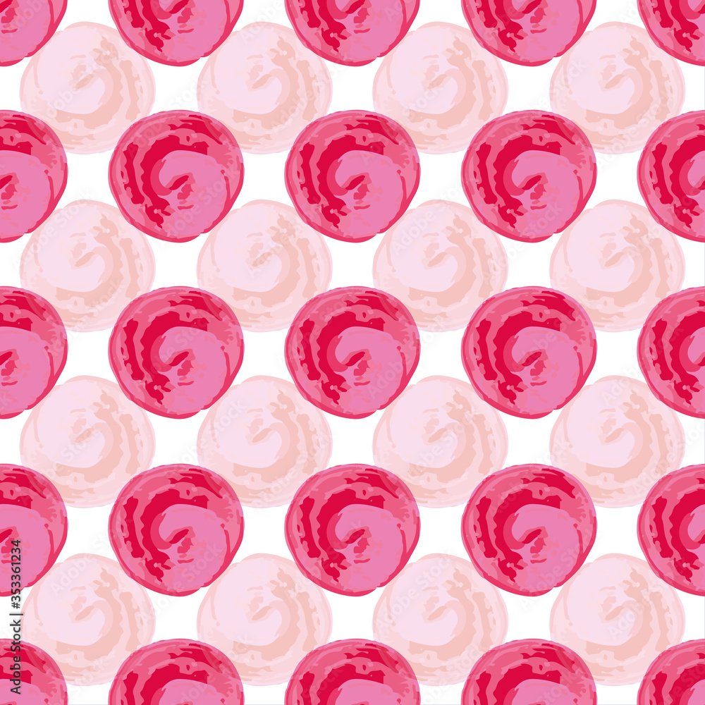 Poster pink hand paint dots vector repeat pattern print background