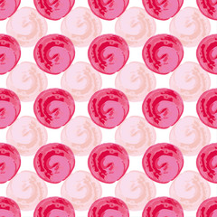 Pink Hand paint dots vector repeat pattern print background