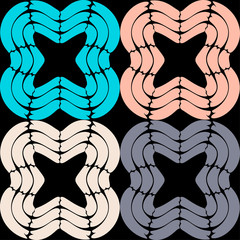 Polka dots. Seamless pattern. Geometry. Design with manual hatching. Ethnic boho ornament. Tribal motif. Vector illustration for web design or print.