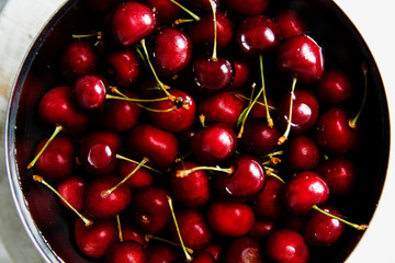 Food. Fresh cherry.