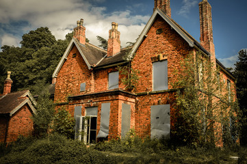 Fototapeta premium old house in the woods