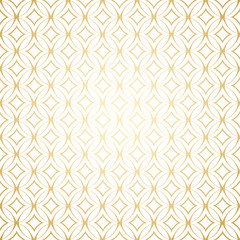 Simple seamless pattern with round shapes,linear gold art deco  white and gold colors