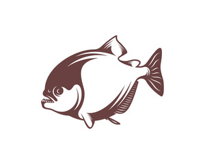 Piranha fish logo design vector. Icon Symbol. Template Illustration