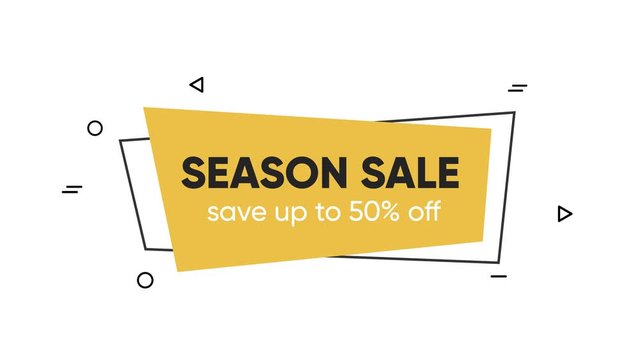Season sale minimal geometric animated background 