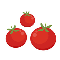 Tomato cartoon. Tomato vector. Tomato on white background.