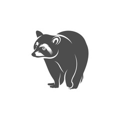 Racoon logo design vector. Icon Symbol. Template Illustration