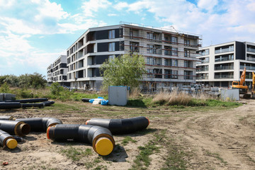 KRAKOW,POLAND - MAY 20, 2016: New apartment buildings