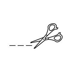 Scissor line icon