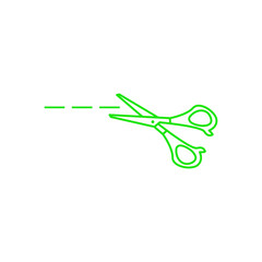 Scissor line icon