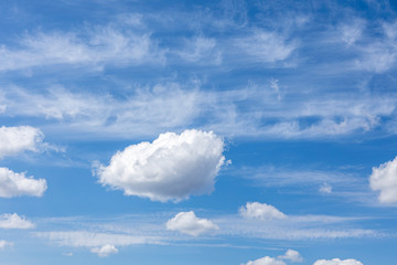 beautiful background with sky, Cirrus and Cumulus clouds