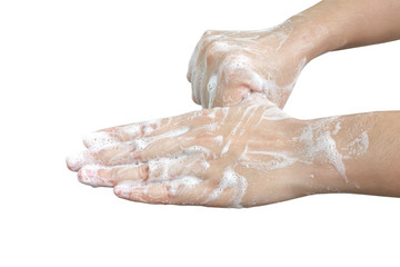 Fototapeta premium hand with soap