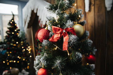 christmas tree and decorations