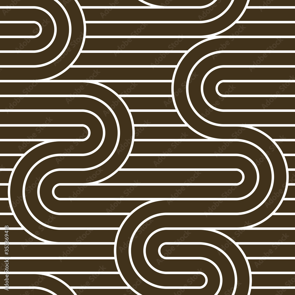 Poster seamless linear vector geometric minimalistic pattern, abstract lines tiling background, stripy weav