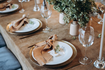 table setting for a dinner