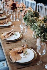 table setting for a dinner