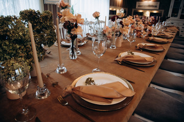 table setting for a wedding