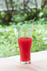 スイカスムージ、夏の風景