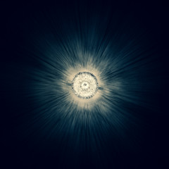 Fusion. Abstract sci-fi exploding star.