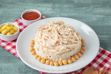 Photos of Turkey's Famous and Delicious Homemade Dishes for Hotel & Restaurant Orders and Menu and Internet and TV Advertising tavuk pilav chicken rice nohut pilav