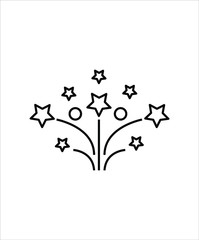 fireworks icon,vector best line icon.