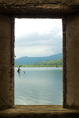 Church window Sangkhlaburi Kanchanaburi
