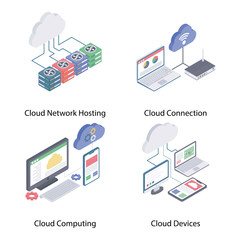 
Cloud Network Isometric Vectors 
