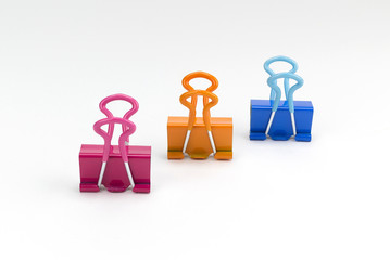 paperclips on isolated white background