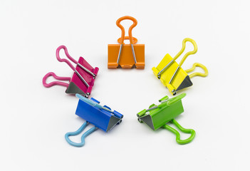 paperclips on isolated white background
