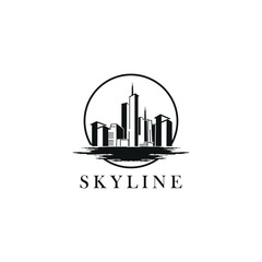 illustrations and silhouettes skyline logo design inspiration
