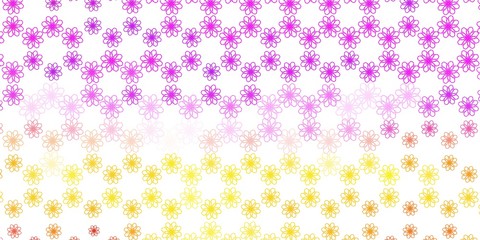 Light Pink, Yellow vector template with wry lines.