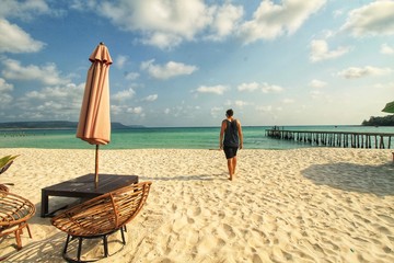 Social distancing in a tropical island paradise of Koh Rong in Cambodia as a way to stay safe and sane during the covid-19 pandemic