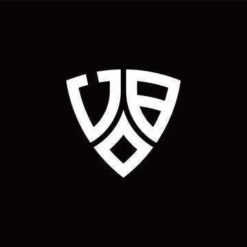 UB monogram logo with modern shield style design template
