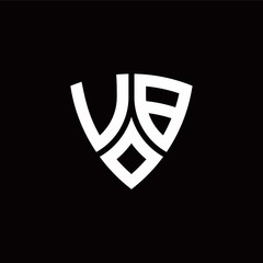 VB monogram logo with modern shield style design template