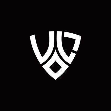VL monogram logo with modern shield style design template