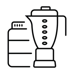 mixer. Ingredients protein icon vector