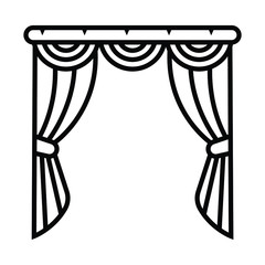 Theatre stage icon vector illustration