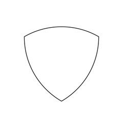 Black Reuleaux triangle on white background. Outline triangle with constant width. Vector illustration. Reuleaux polygon. Curve of constant width