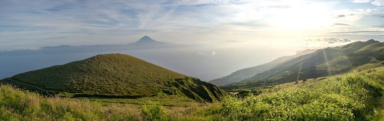 Walk on the Azores archipelago. Discovery of the island of sao jorge, Azores. Portugal. , Azores. Velas