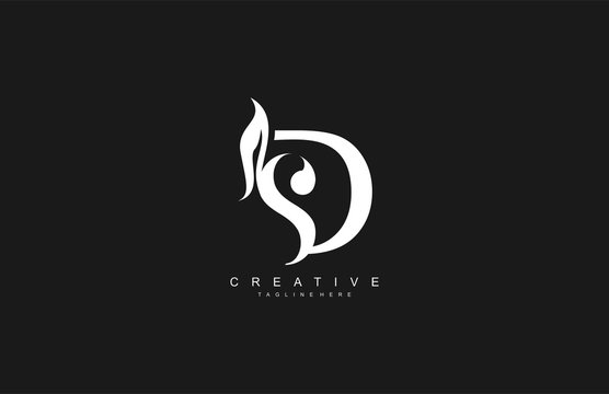 Minimal Clean Letter DS Monogram Logotype Design