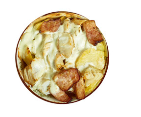 Smoked haddock potato gratin