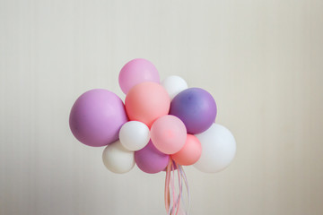 cake topper, balloons lilac and pink