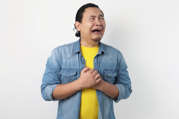 Funny Asian Man Crying