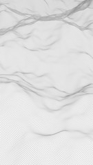 Abstract landscape on a white background. Cyberspace grid. hi tech network. 3d illustration