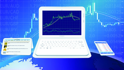 Forex trading via tablet.Smart investment technology for managing a global financial investment protection system.