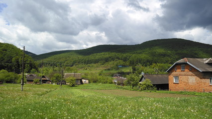 Fototapeta na wymiar rural landscape in the mountains