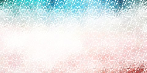 Fototapeta premium Light Pink, Green vector layout with curves.