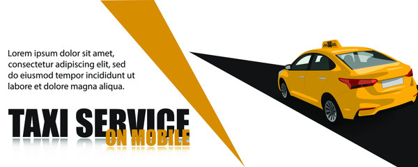 Online taxi service. Smart taxi concept illustration. © Zuev Ali