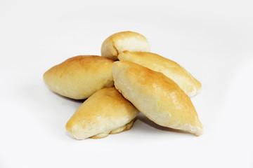 edible baked yeast dough pies with filling
