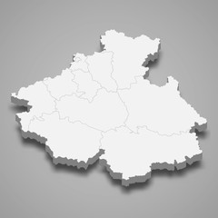 Altai Republic 3d map region of Russia Template for your design