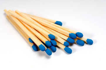 wooden matches on a white background